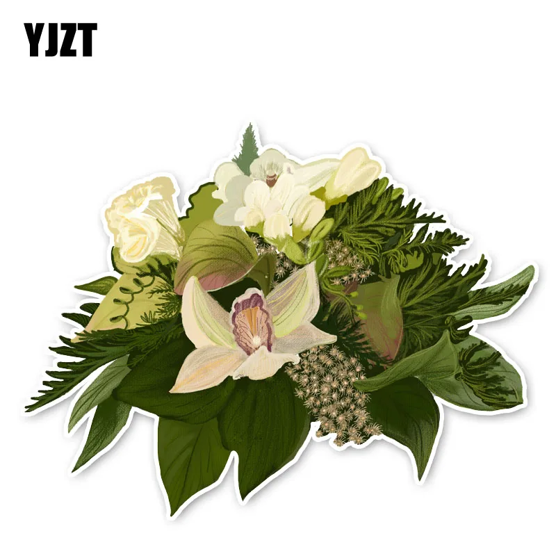 

YJZT 15.3*11.9CM Interesting Flowers Vine Car Stickers Accessories 11A1505