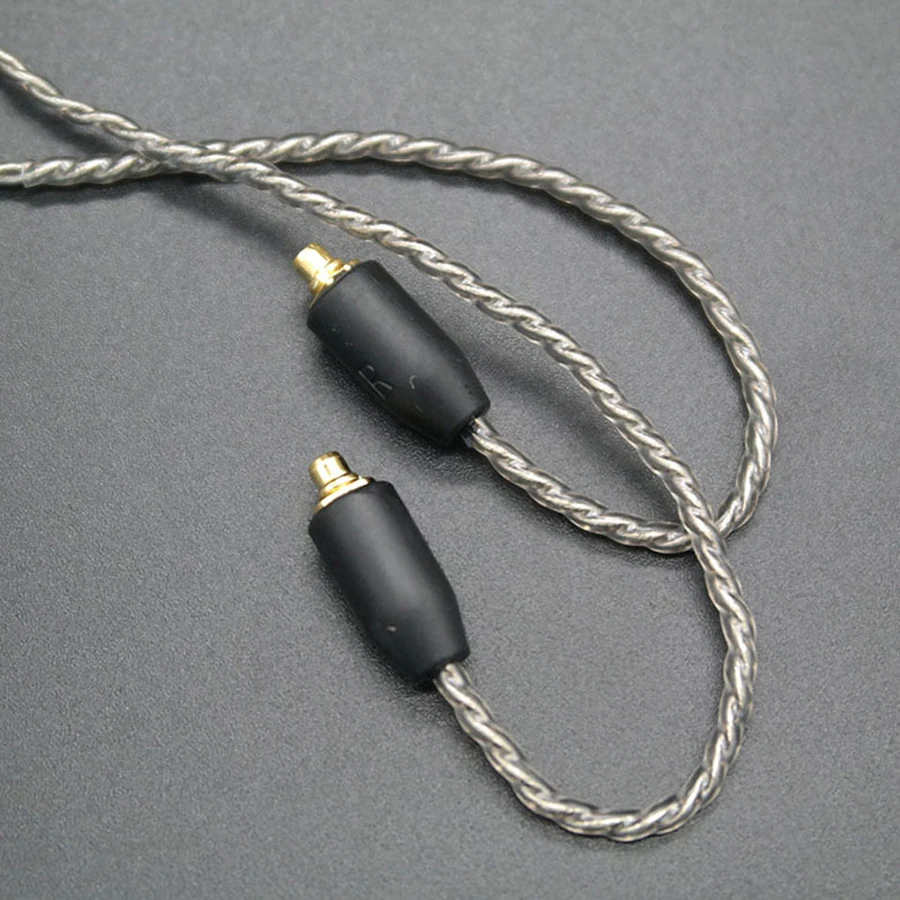 Обновленный DIY MMCX наушники стерео Бас HIFI Ouyad разъем серебряное покрытие линия для
