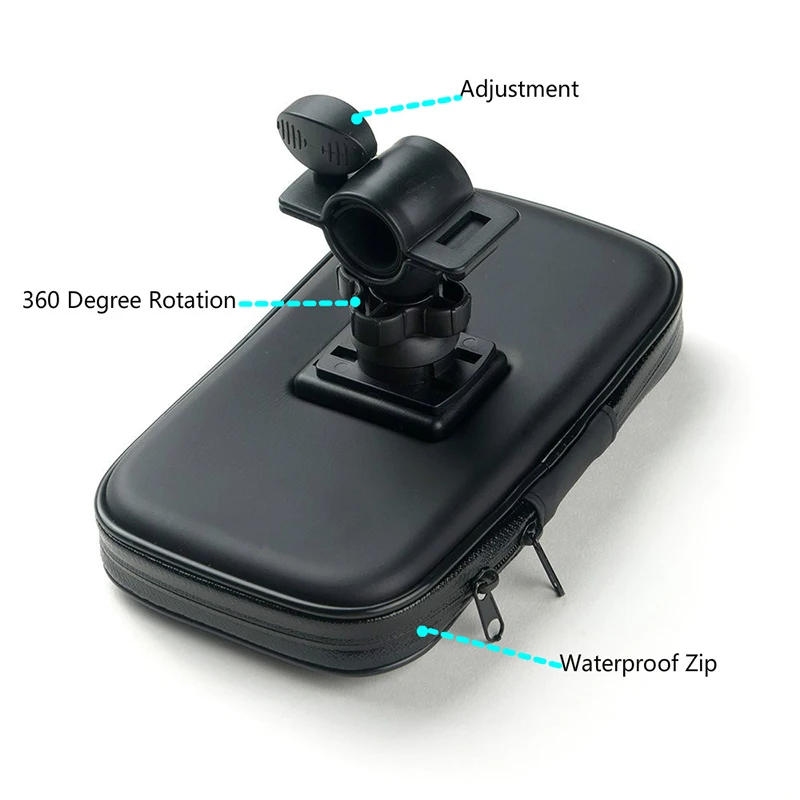 Fimilef Motorcycle Bike Ride Phone Waterproof Bag Case Adjustable Holder Handlebar Mount Dustproof Bag Navigation Phone Stand (20)