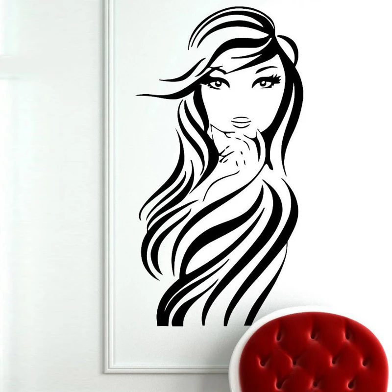 Us 5 99 Kreatif Pangkas Rambut Penata Rambut Salon Kecantikan Diy Wallpaper Removable Vinyl Home Decor Art Wall Stiker Jg1313 Art Wall Sticker Wall
