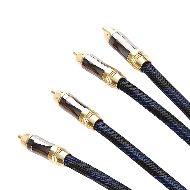 Hi Fi 1 м 5 2 3 hi fi Phono RCA Twin кабель стерео аудио папа мужской кабель|Кабели VGA| |