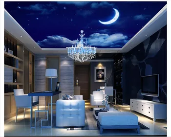 

Custom photo wallpaper 3d ceiling wallpaper Fantasy Night Sky Starry Sky Zenith mural Ceiling Fresco wallpapers for living room