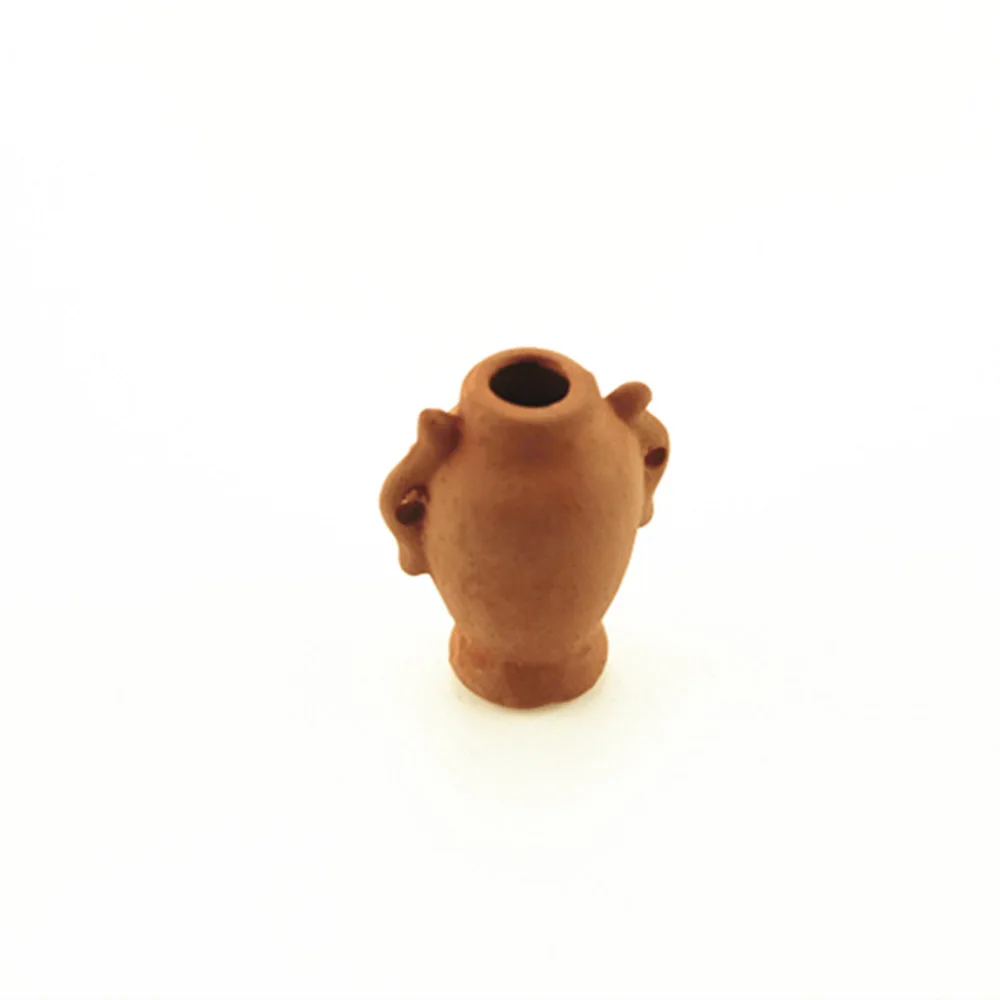 1 pièces 1/12 maison de poupée accessoires miniatures Mini pot de fleurs en céramique Simulation meubles Vase en terre cuite pour décoration de maison de poupée
