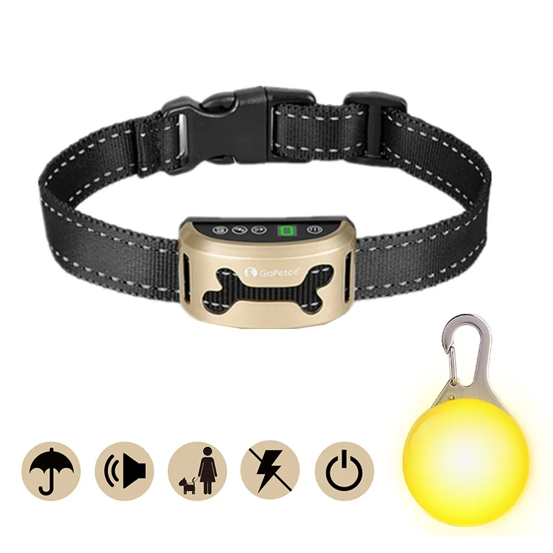 

Pet Dog Training Collars Rechargeable Anti Bark Collar Control Train Waterproof Stop Barking Dog Waterproof Ultrasonic #30