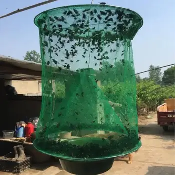 

1/2/3/4Pcs Pest Control Reusable Hanging Folding Home Yard Supplies Farm Fly Catcher Killer Flies Trap Insect Catcher Cage Net