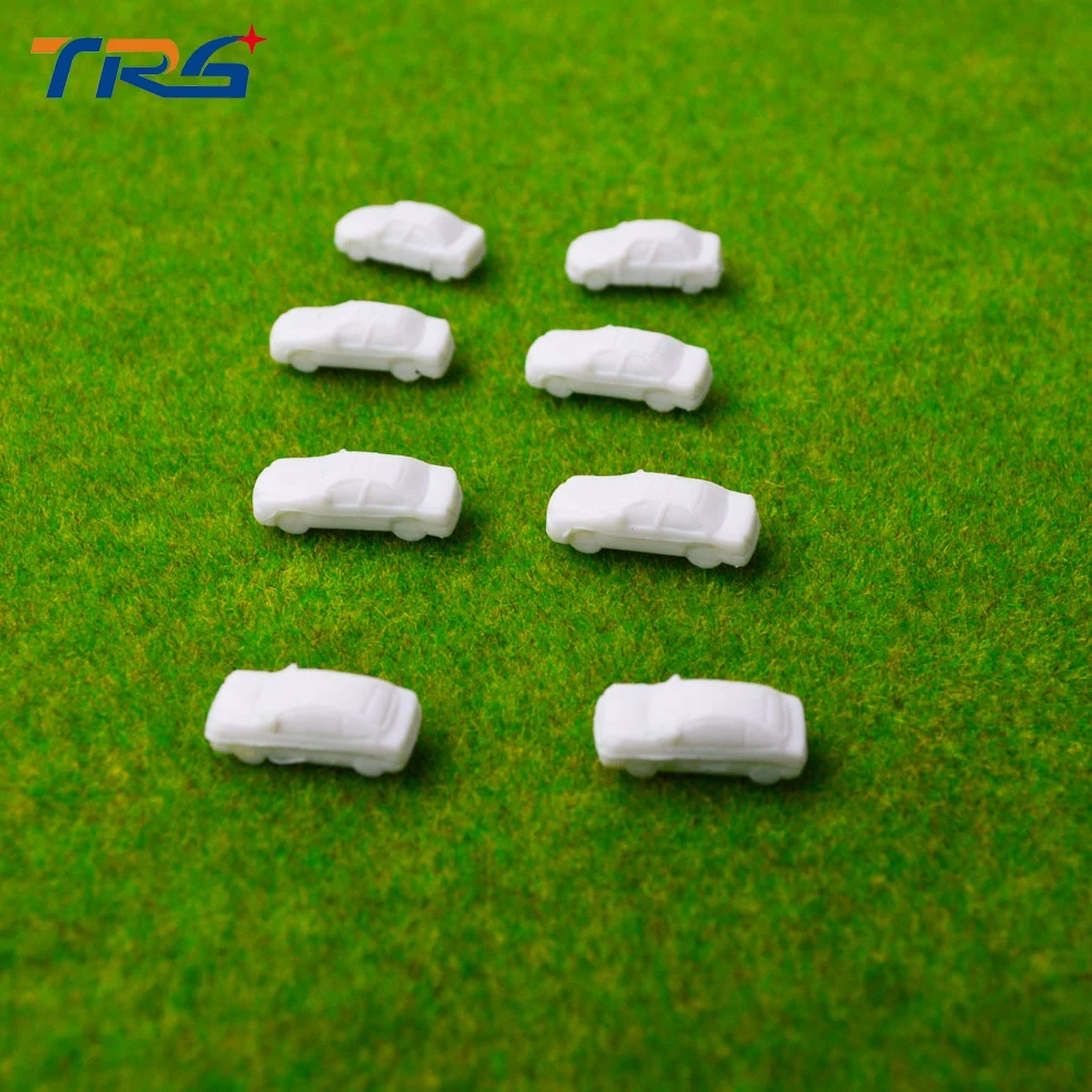 

100pcs model car kits scale model cars 1:250 white mini plastic model cars