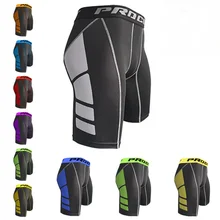 Мужские шорты для бодибилдинга Компрессионные шорты тренажерный зал школа Фитнес Быстрый сухой спортивные короткие-Штаны