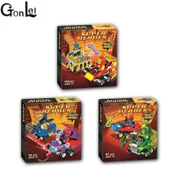 GonLeI 3 шт. 10670 10671 10672 Бела Marvel Super Heroes mighty Micros Скорпион танос Building Block кирпичи 76071 76072 76073