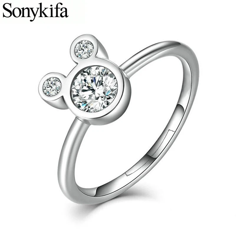 

Sonykifa 8 Styles 2019 Hot Sale Silver Color Stackable Party Finger Ring For Women Original Fine Ring Engagement Jewelry Gift