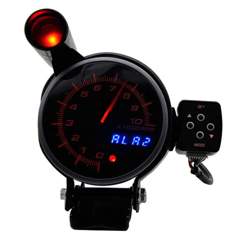 95 мм Тахометр RPM Gauge шаговый двигатель три светодиодных цвета дисплей с