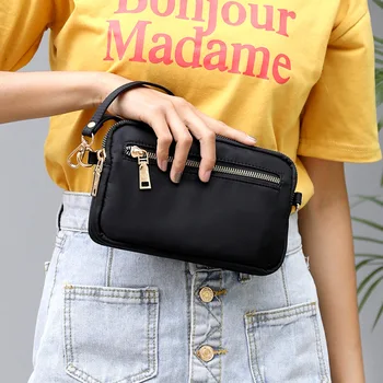 

Women Mini Mobile Bag Waterproof Nylon Lightweight Wear-resistant Messenger Bag New