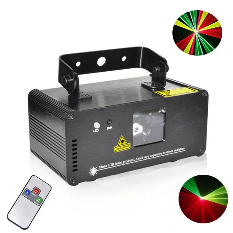 

Red Green Yellow Laser Stage Lighting Scanner DMX 512 IR Remote 200mW Effect Equipment DJ Dance Party Show Mini Projector Lights