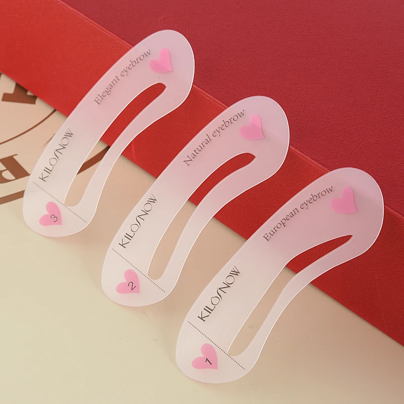 

2017 hot sale Eyebrow stencils 3 styles reusable eyebrow drawing guide card brow template DIY make up tools