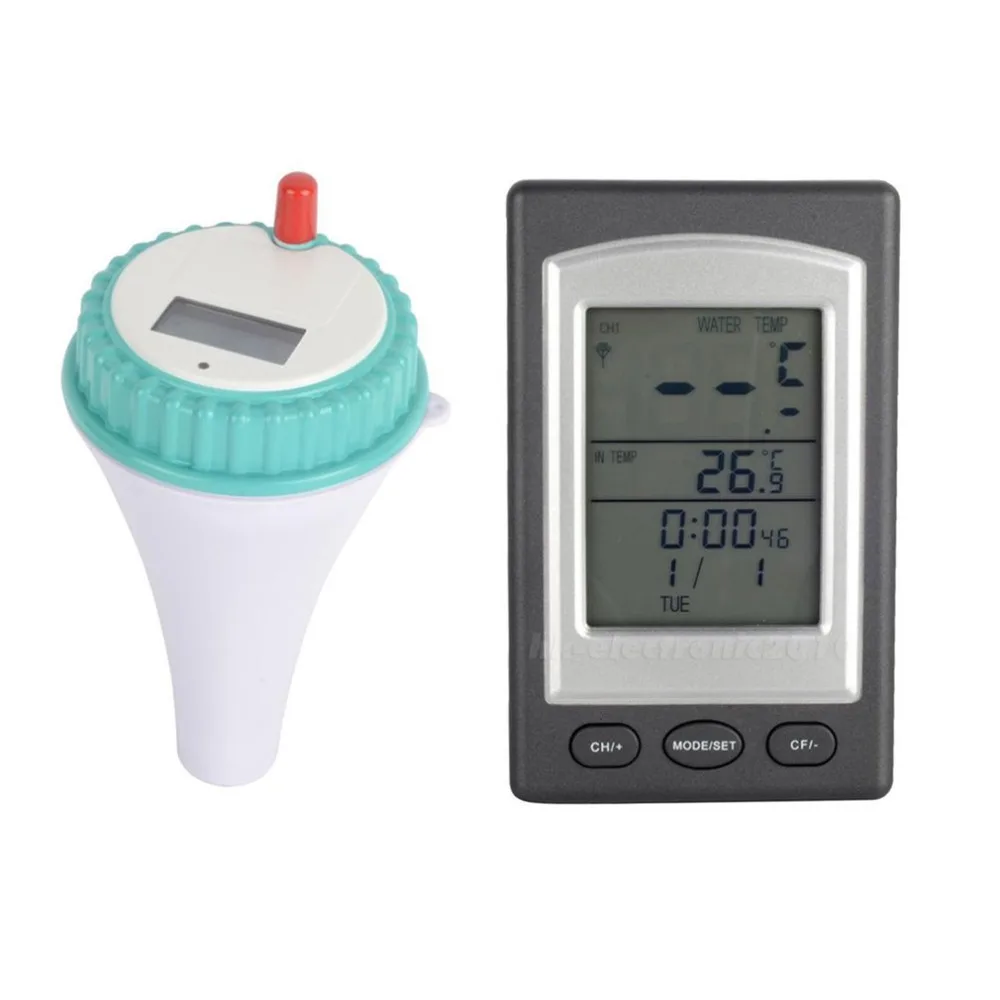 

1Pc Professional Wireless Floating LCD Display Digital Waterproof Swimming Pool SPA Floating Thermometer With Receiver