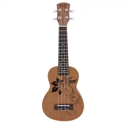 Новый ИРИН 21 дюймов укулеле птица и цветочным узором Гавайская гитара музыкальный инструмент