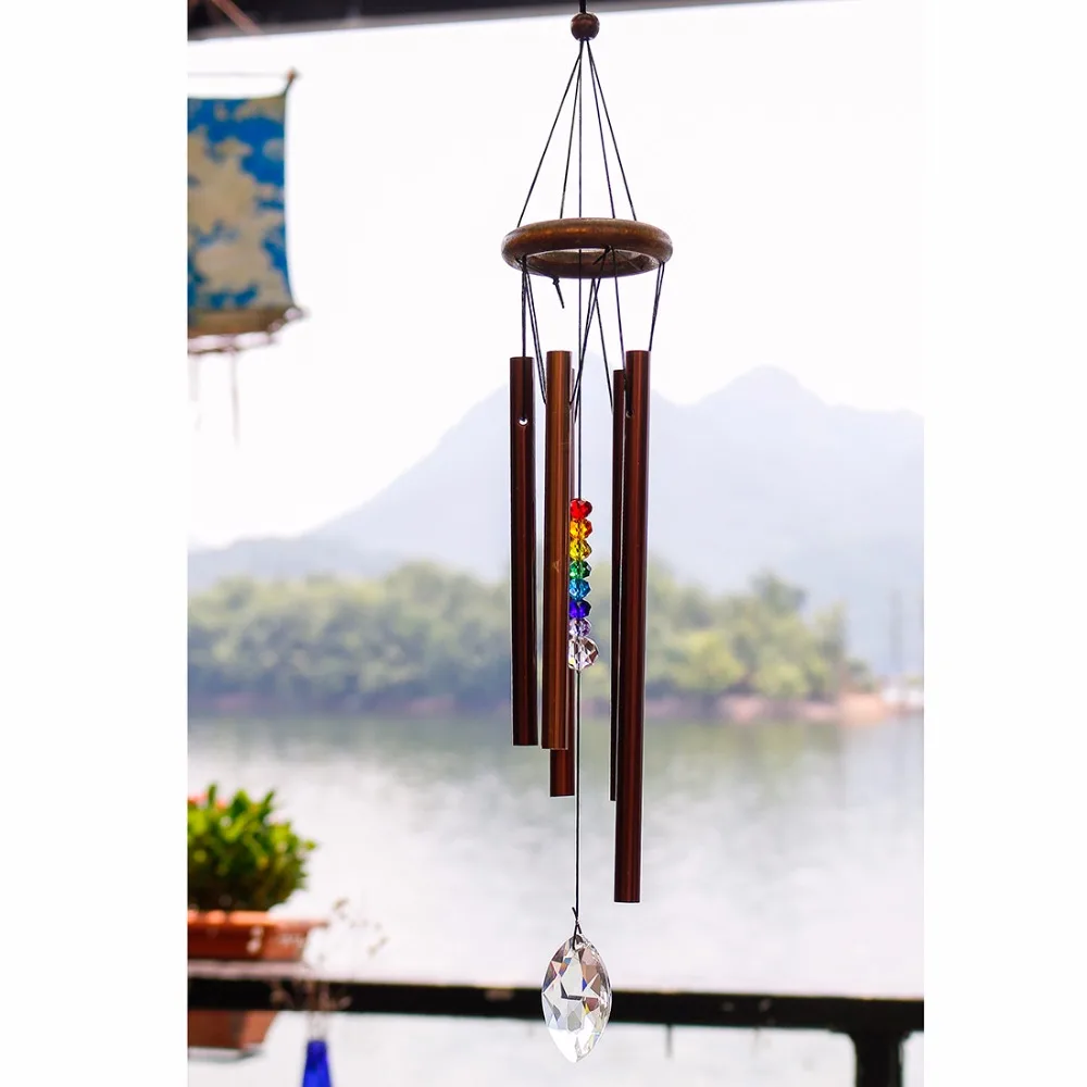 H & D 18 9 дюймов колокольчики ветра открытый большой глубокий тон чакра Suncatcher для