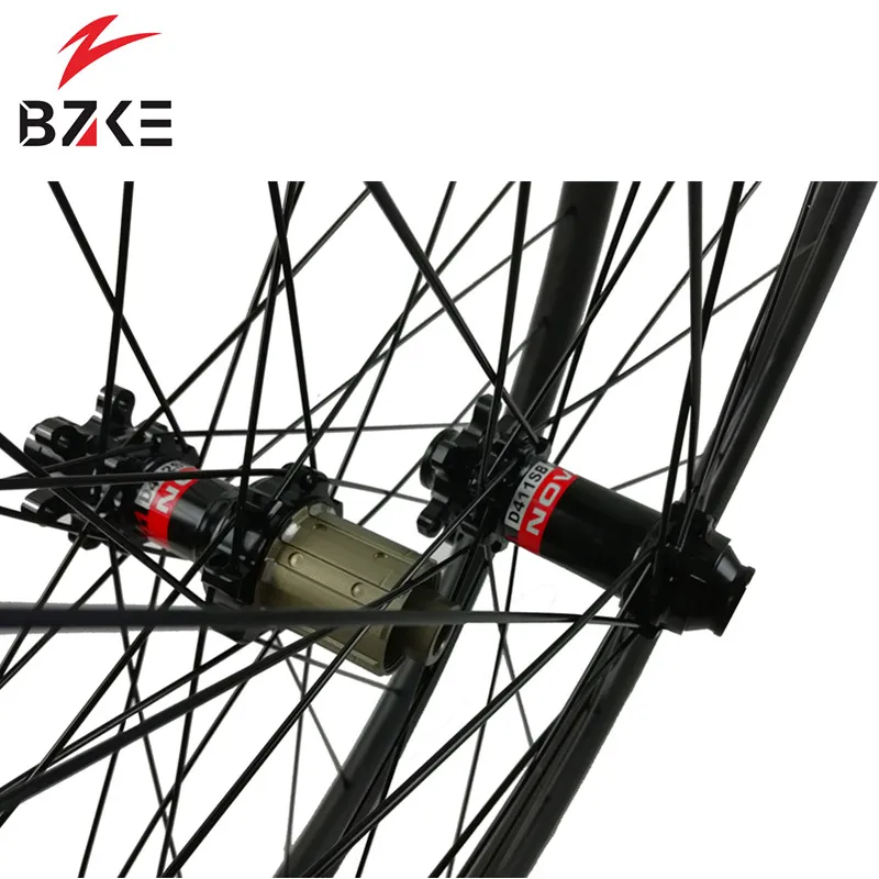 Sale BZKE carbon wheels 27.5er carbon mtb wheelset 100*12/142*12mm carbon rim with Novatec straight pull hubs 27.5" wheel for bicycle 5