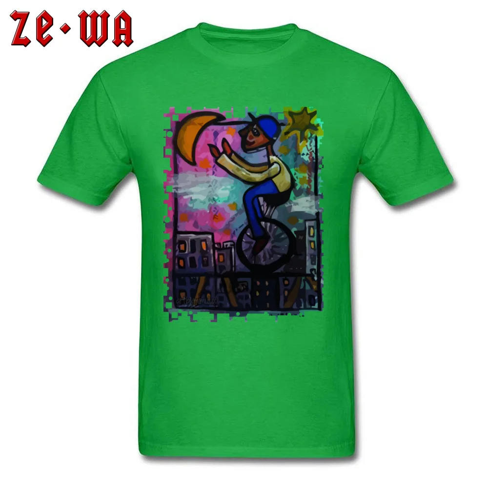 Birthday Short Sleeve Tops & Tees Fall Round Neck 100% Cotton Mens T Shirt Crazy Birthday Tee-Shirt Latest Wholesale Im Reaching For The Stars Moon   Nothing Is Impossible green