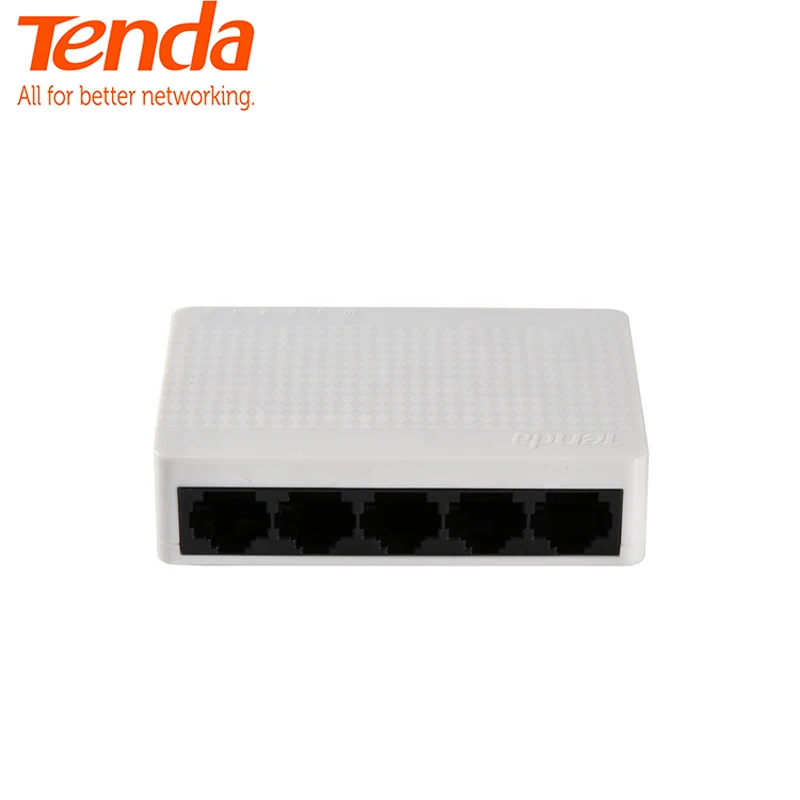 Tenda S105 5-Порты и разъёмы Настольный Ethernet-коммутатор, 10/100 Мбит/с Автоматическое согласование RJ45 Порты, Auto MDI/MDIX