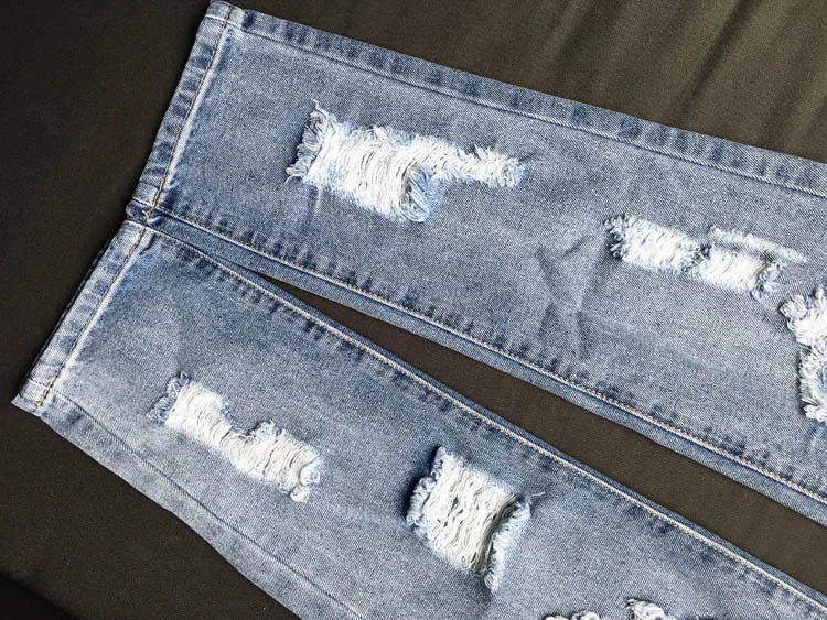 LOGAMI модные женские джинсы Лето отверстие Рваные джинсы Для женщин Брюки Проблемные джинсовые брюки