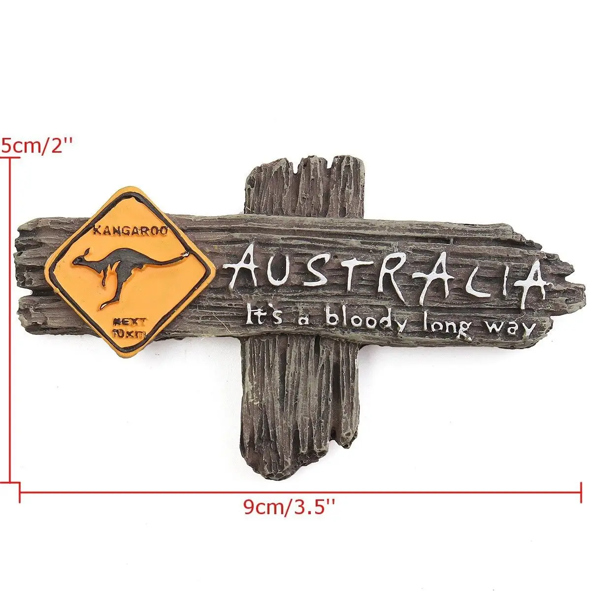 JX-LCLYL Bloody Long Way Australia Kangaroo 3D Resin Fridge Magnet Souvenir Gift