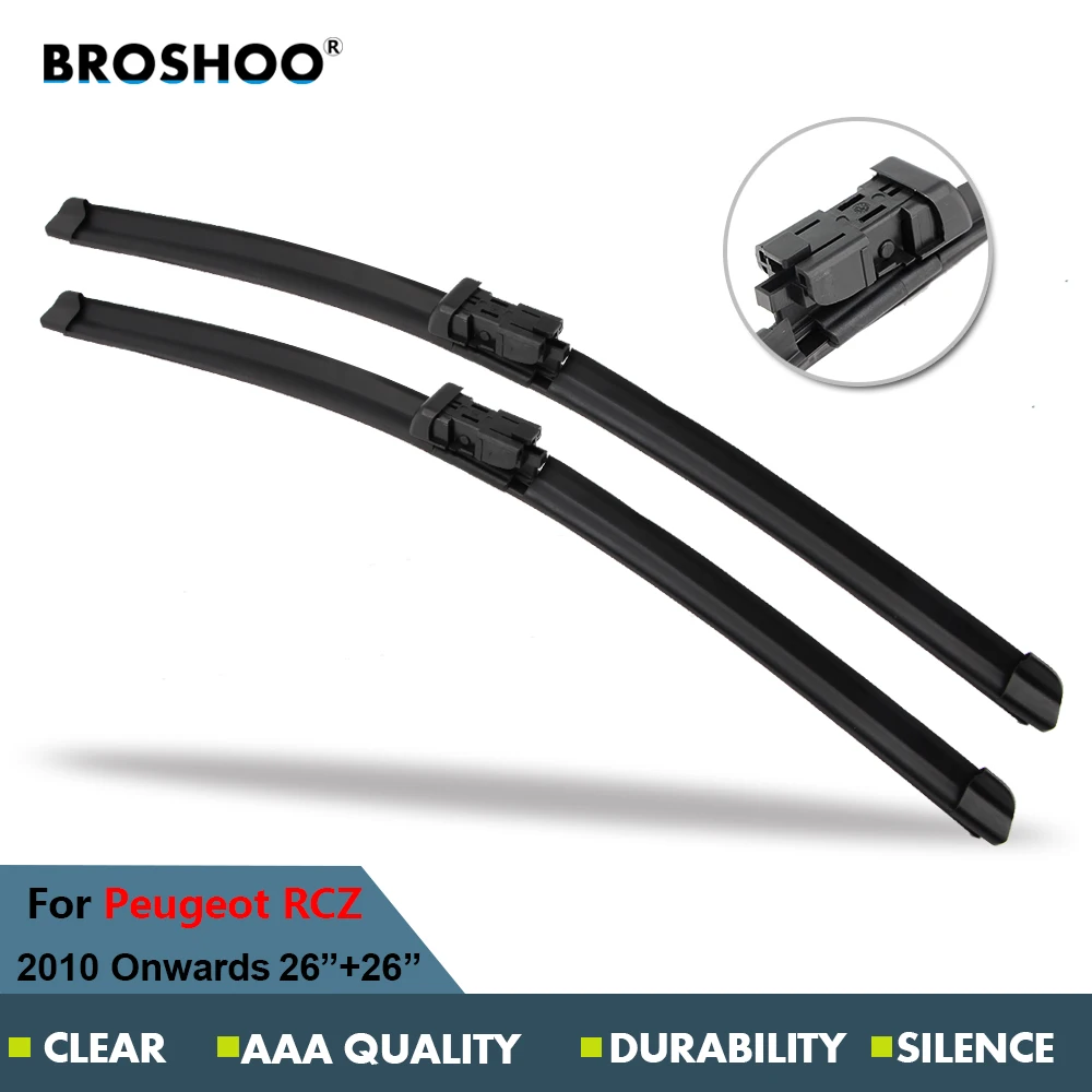 BROSHOO Car Windscreen Wiper Blade For Peugeot RCZ (2010 ),26+26 inch