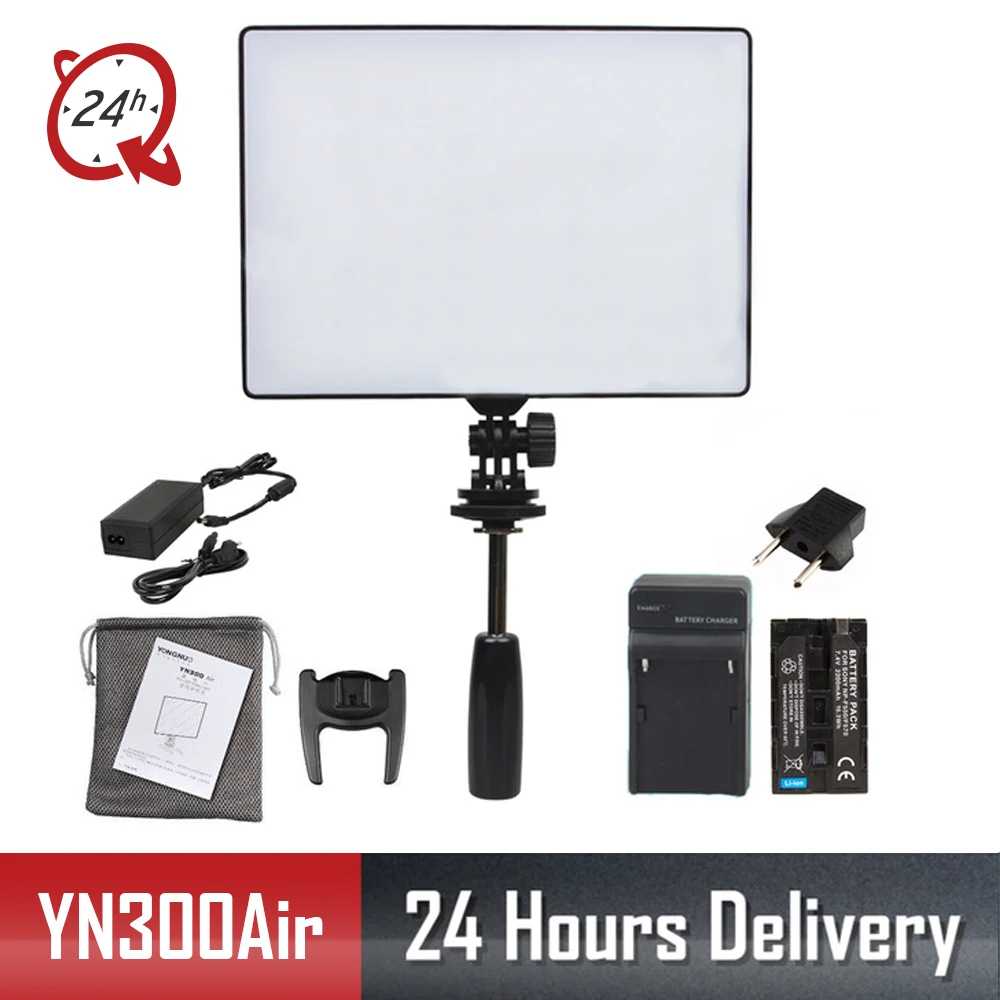 

YONGNUO Official YN300 Air YN-300 Air Pro LED Camera Video Light with Battery Charger kit photography Light For youtube