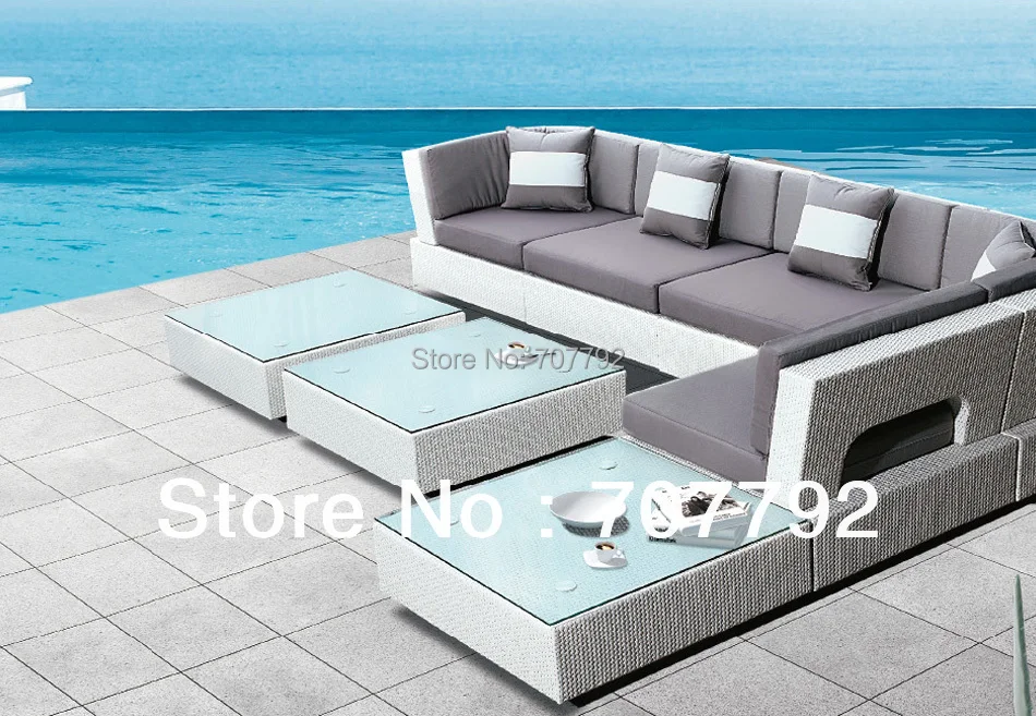 Popular Patio Furniture Sale-Buy Cheap Patio Furniture Sale Lots 2016 Top Sale Patio Furniture White Rattan Sectional Sofa Set(China (Mainland)) - Popular Patio Furniture Sale-Buy Cheap Patio Furniture Sale Lots