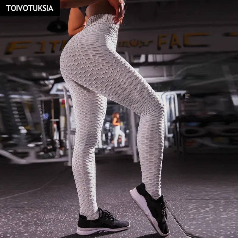 TOIVOTUKSIA раздавите Батт штаны для йоги Для женщин Спорт Push Up Фитнес леггинсы