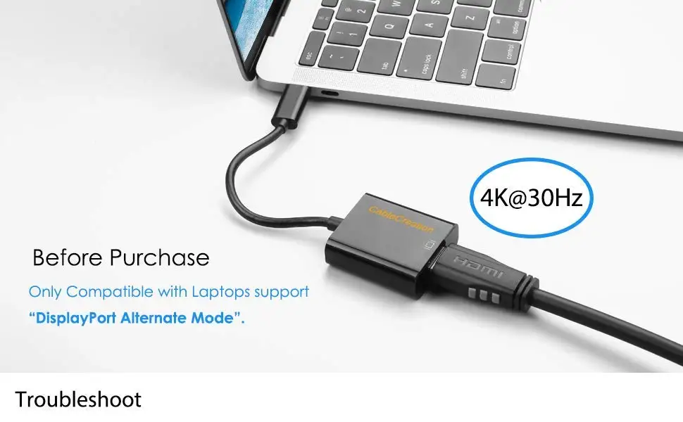 USB-C к HDMI, кабель type C(совместим с Thunderbolt 3) к HDMI 4K концентратор адаптер, ompatible macbot Air, MacBook(Pro