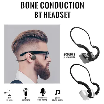 

Sport Wireless Bluetooth Earphone Superlong Standby Bone Conduction Hanging Neck HD Bass Stereo Handsfree With Mic Headphone