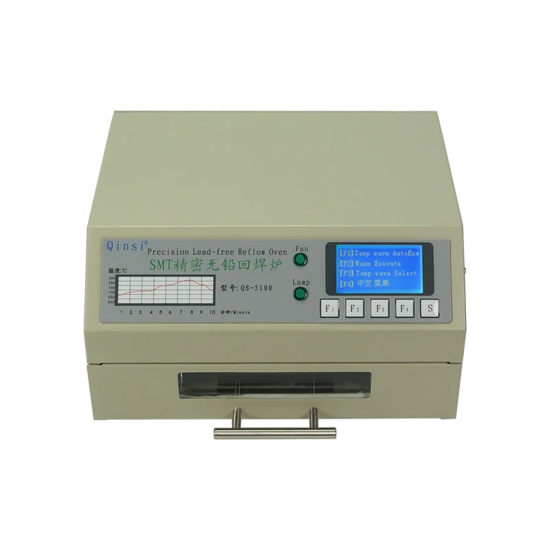 

Infrared SMD Solder Machine QS-5100 Desktop Automatic IC Heater Infrared Reflow Wave Oven 600W Soldering Heating Equipment