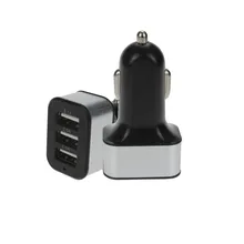 mini Car Charger Universal 12V 3Port USB DC 5.0V 2.1A 5V 2A 5V 1A Adapter For iPhone/Samsung iPad,iPod,Blackberry