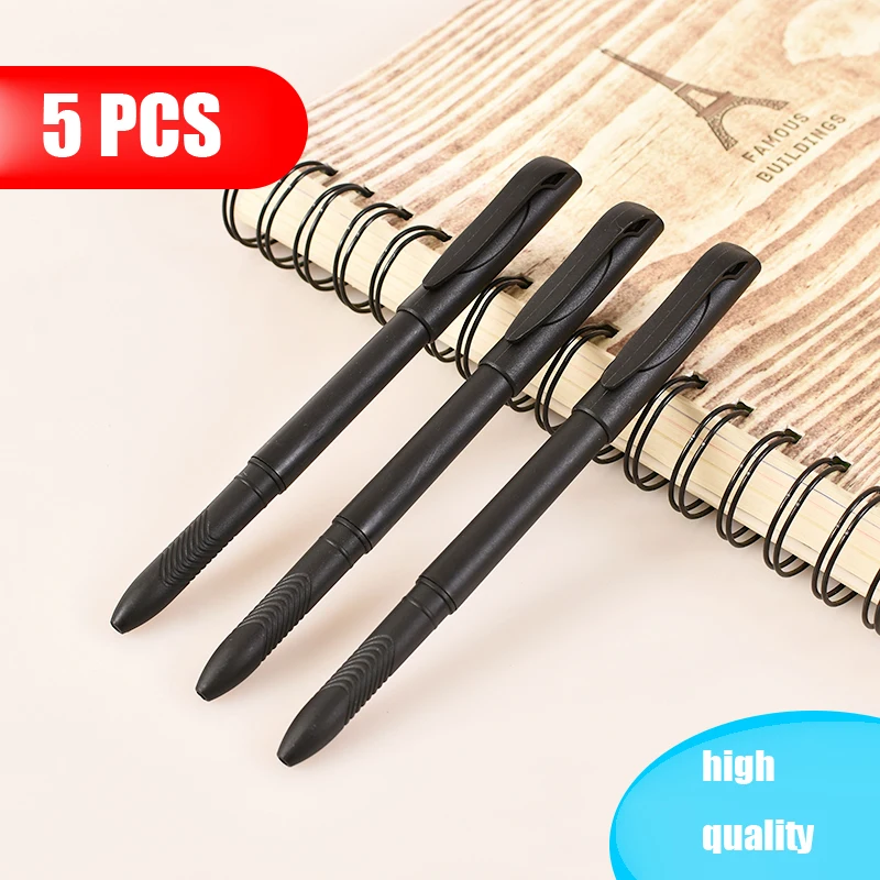

Deli 5/10 PCS pen holder Office Student Supplies Universal Gel pen Ball Refill Replacement Pen Tube Shell Black Pen Case