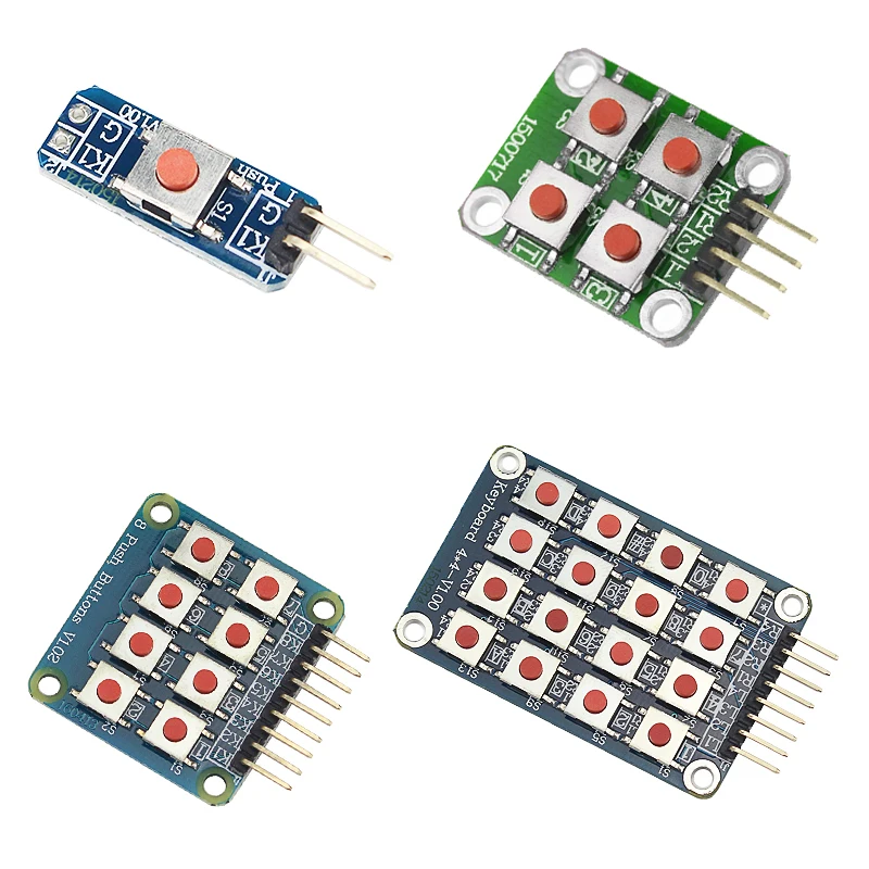 Switch Key Module Kit 4 in 1 Kit 1 4 8 16 Switch Buttons for Raspberry
