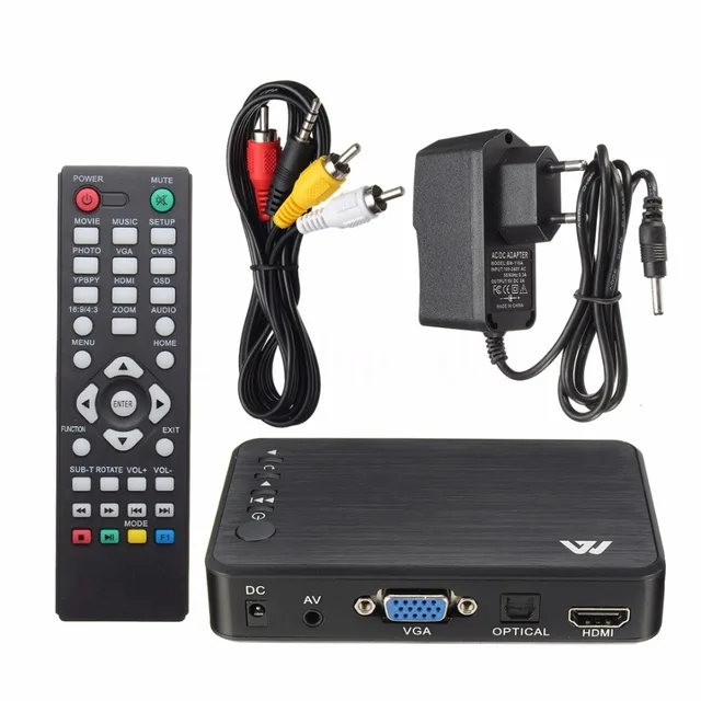 Cheap Mini Protable 1080P HDMI Multimedia Player 5V/2A TV BOX 3 Outputs HDMI/VGA/AV USB HOST 2.0 SD Card For HDD Player Cheap Mini Protable 1080P HDMI Multimedia Player 5V/2A TV BOX 3 Outputs HDMI/VGA/AV USB HOST 2.0 SD Card For HDD Player