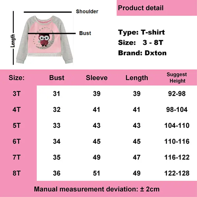 DXTON Girls Winter T-shirts Rainbow Long Sleeve Tops For Girls Toddler Kids Blouse Cotton Children Tees Christmas Girl Clothes 6