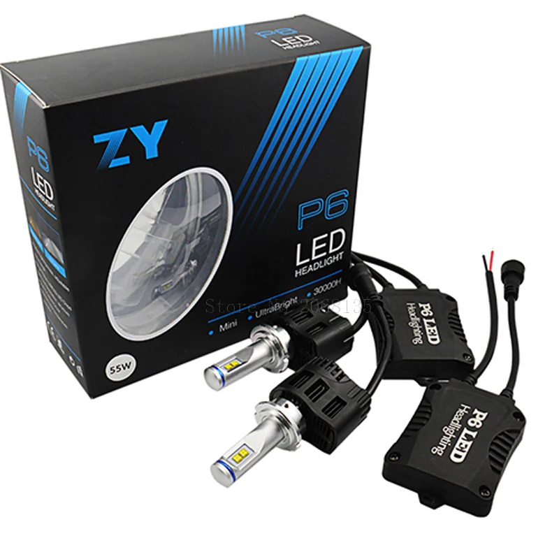 2PCS High quality NEW  ZY P6 110W 10400LM LED Headlight Kit Conversion Canbus Bulbs D1 D2 D3 D4 3000K 4000K 5000K 6000K