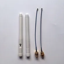 2,4 ГГц 3dBi Беспроводной сети антенна с 20 см SMA для IPEX удлинитель комплект для Маршрутизаторы, компьютер, камеры(белого цвета, 10 шт