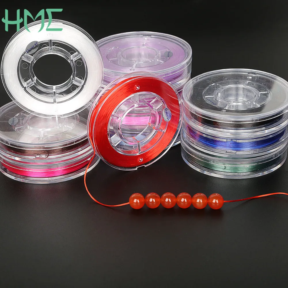 

Width 0.8mm Thickness 0.3mm Strong Crystal Elastic Stretch Beading Wire Cords String Thread Rope For DIY Bracelet Jewelry Making