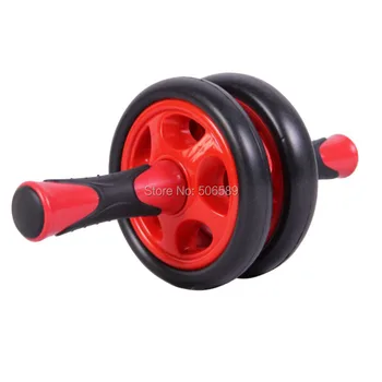 

free shipping body building fitness double -wheeled Ab rollers QJ-RL02 32 cm x 15 cm ABS