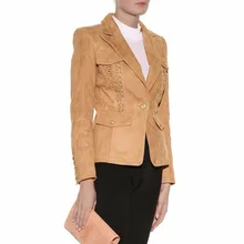 Зимняя формальная бархатная коричневая куртка женская высококачественная повседневная тонкая куртка с длинными рукавами и пуговицами модная куртка-бомбер Femininas