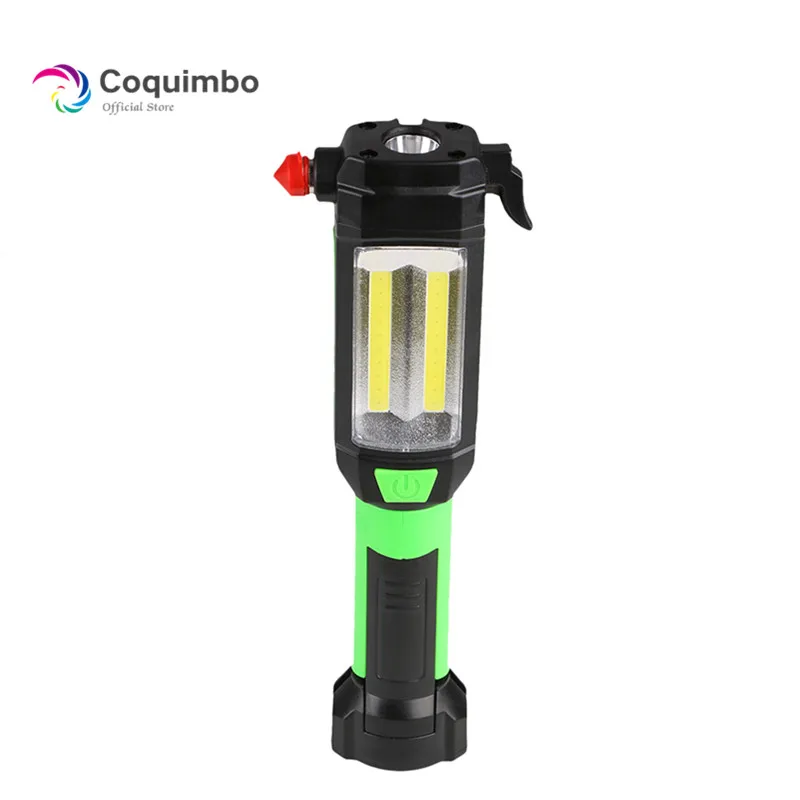 

2 Modes Camping LED Flashlight Car Emergency Tool Built In USB Rechargeable Flashlight Strong Magnet For Outdoor Camping Hiking