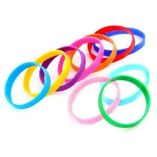 Новинка 10 силиконовых резиновых браслетов, наручных браслетов 12 мм