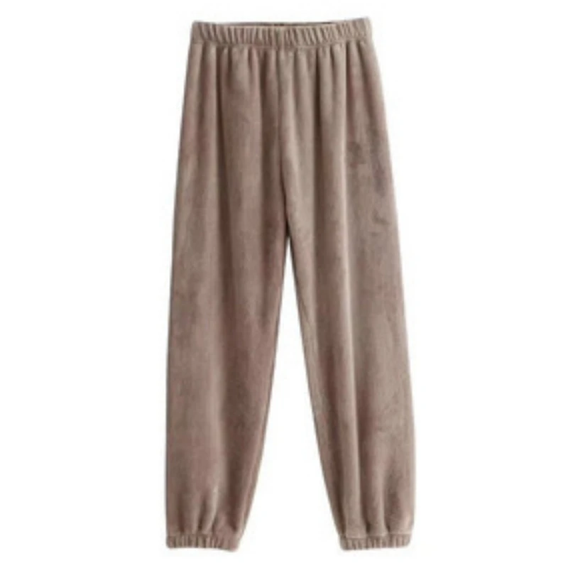 Женские пижамные штаны новые домашние штаны для женщин зимние Фланелевые Пижамные брюки Одежда для дам штаны для сна M-XXL 1 шт - Цвет: Хаки