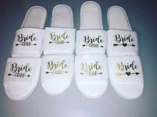 Personalized Wedding Bridesmaid Maid Of Honor Bridal Bride Slippers Personalized Wedding Bridesmaid Maid Of Honor Bridal Bride Slippers Hens Night Bachelorette Spa Party Favors