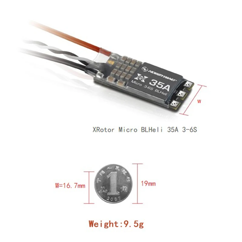 Hobbywing XRotor micro 20A/30A/35A BLHeli ESC поддержка OneShot125 провода для FPV гоночный Квадрокоптер Дрон