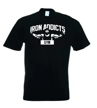 

IRON ADDICTS GYMER T SHIRT CT FLETCHER MIKE RASHID - Black Sleeves Boy Cotton Men T-Shirt Top Tee Breathable