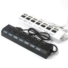 Бесплатная доставка 7 портов высокоскоростной USB концентратор 4,0 концентратор USB вкл/выкл переключатель Портативный USB сплиттер периферийные принадлежности для компьютера