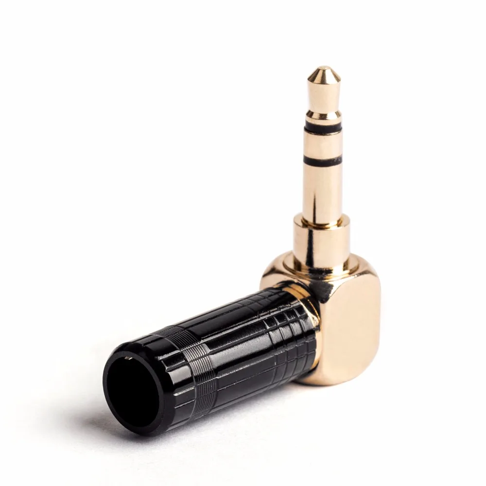 

Areyourshop 2PCS 3.5mm Stereo 3 Pole Plug 90 degreees Angle Audio Connector For DIY Headphone Black Plug Jack New Arrivals